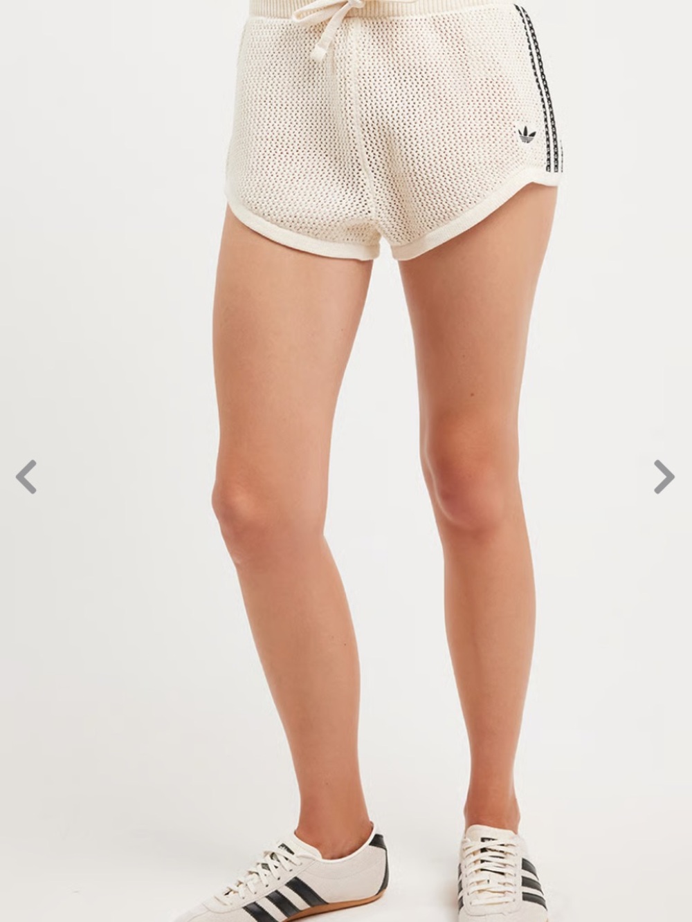 Adidas crochet track shorts